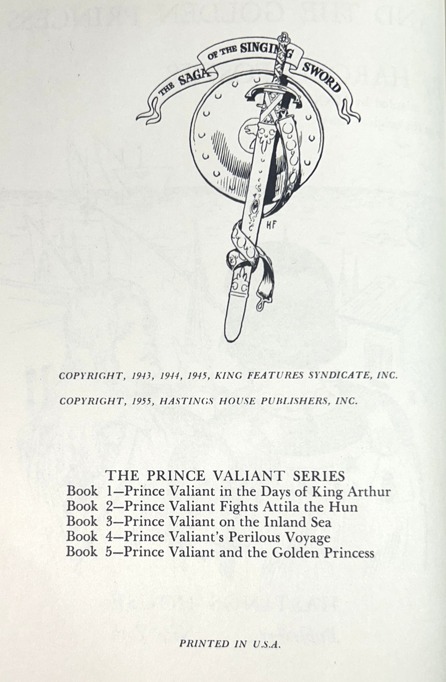 Set of 6 Prince Valiant by Hal Foster 1952-1977
