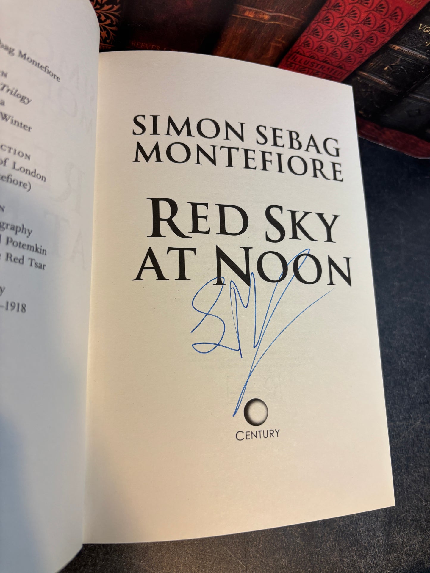 Red Sky at Noon by Simon Sebag Montefiore SIGNED 1st Edition