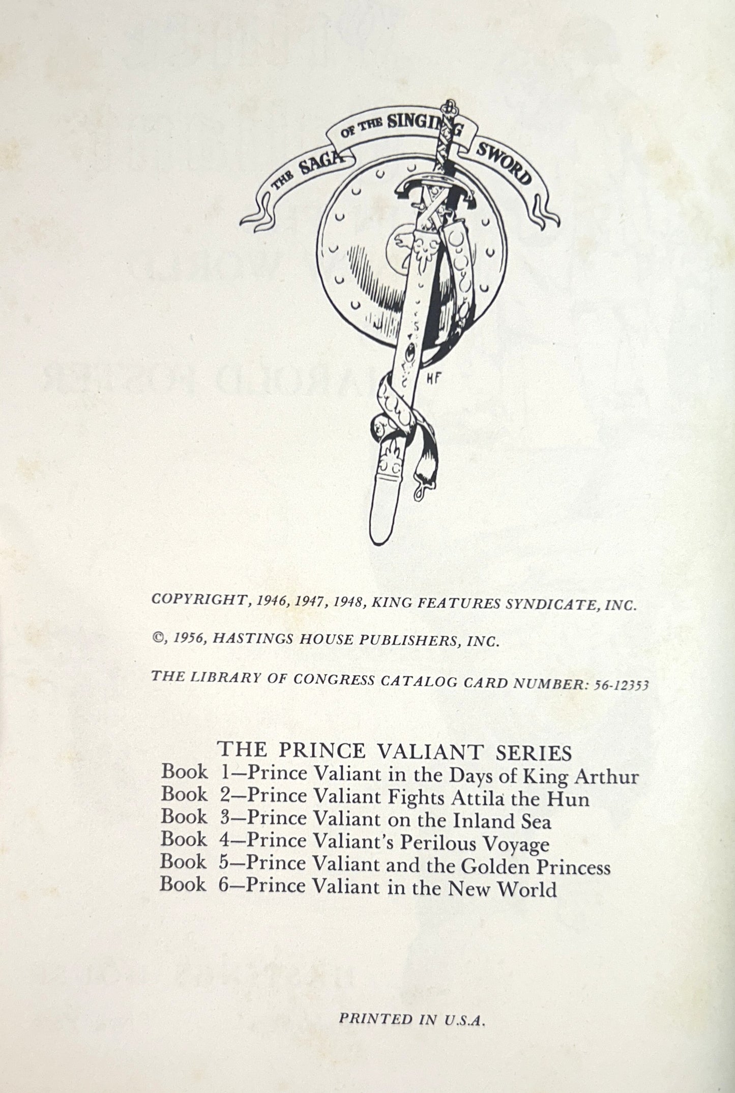 Set of 6 Prince Valiant by Hal Foster 1952-1977