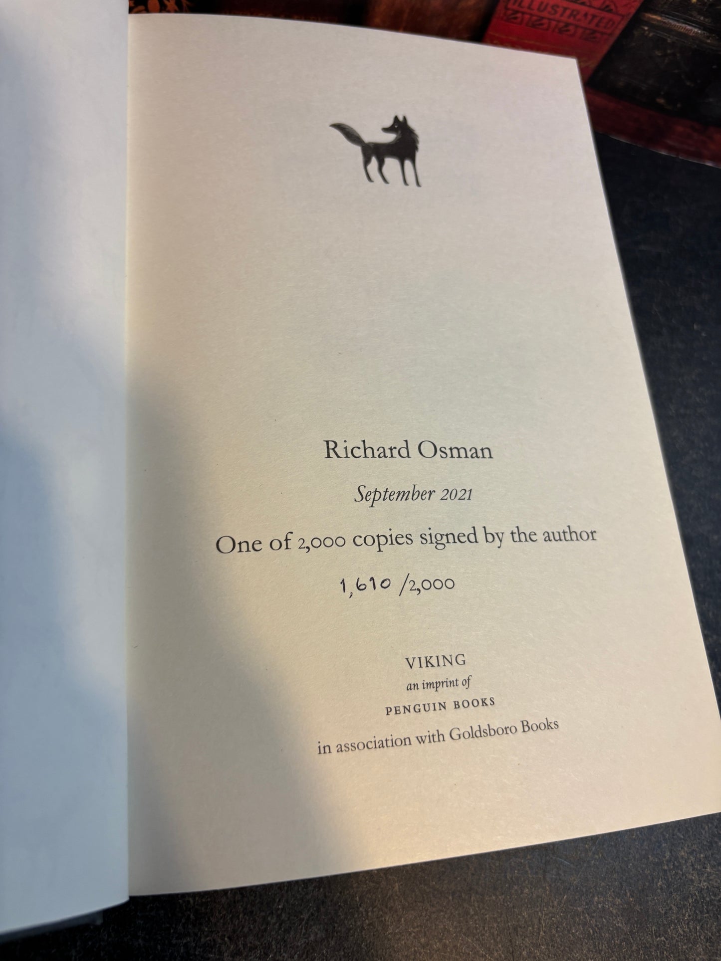 The Man Who Died Twice by Richard Osman SIGNED Limited Edition #1610/2000 w/ Sprayed Edges
