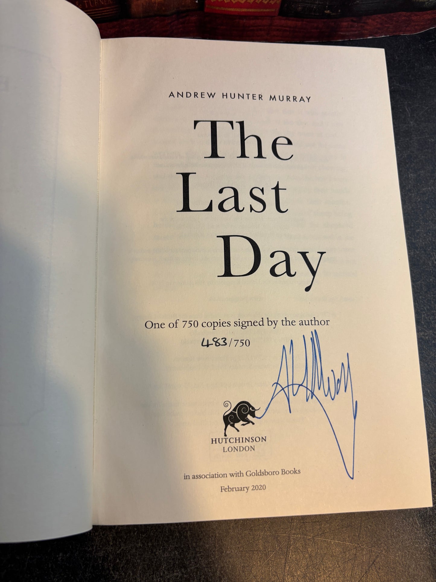 The Last Day by Andrew Hunter Murray SIGNED Limited Edition #483/750 w/ Sprayed Edges