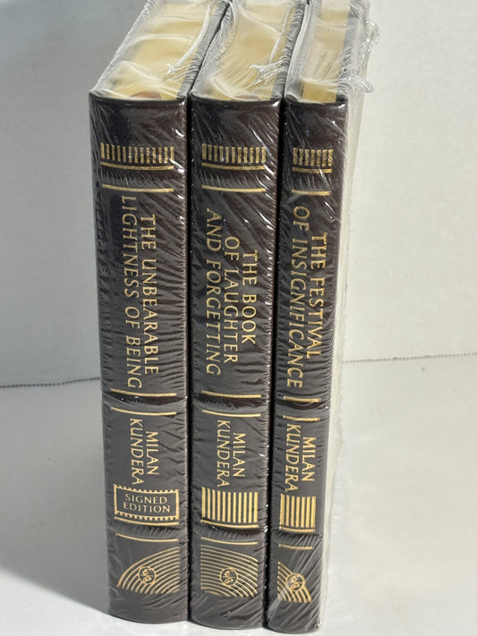 Easton Press: Milan Kundera Masterpieces 3 Vol HB Set NEW & SEALED w/ 1 SIGNED