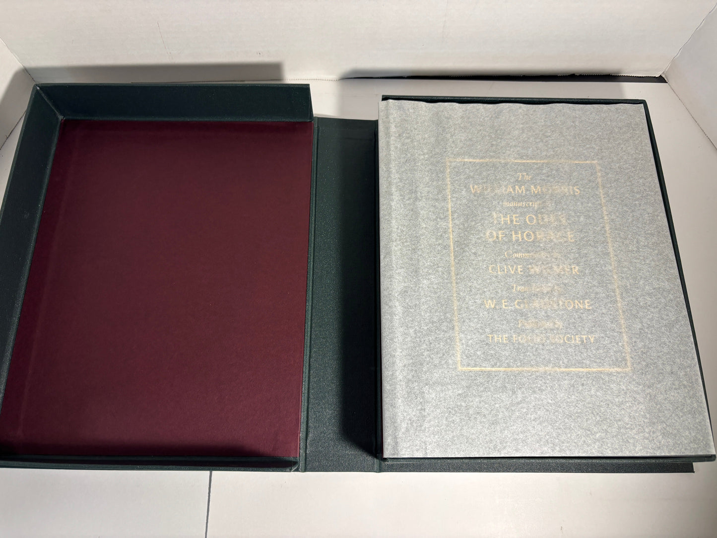 Folio Society The Odes of Horace Deluxe Limited Edition 2 Volume Set w/ Clamshell Illus William Morris