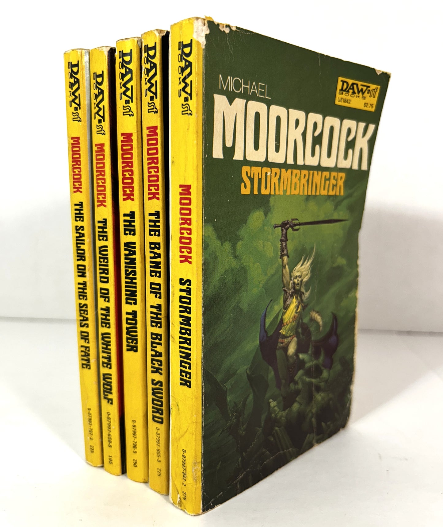 Set of 5 Elric Saga by Michael Moorcock Illus by Michael Whelan 1976-1977 DAW