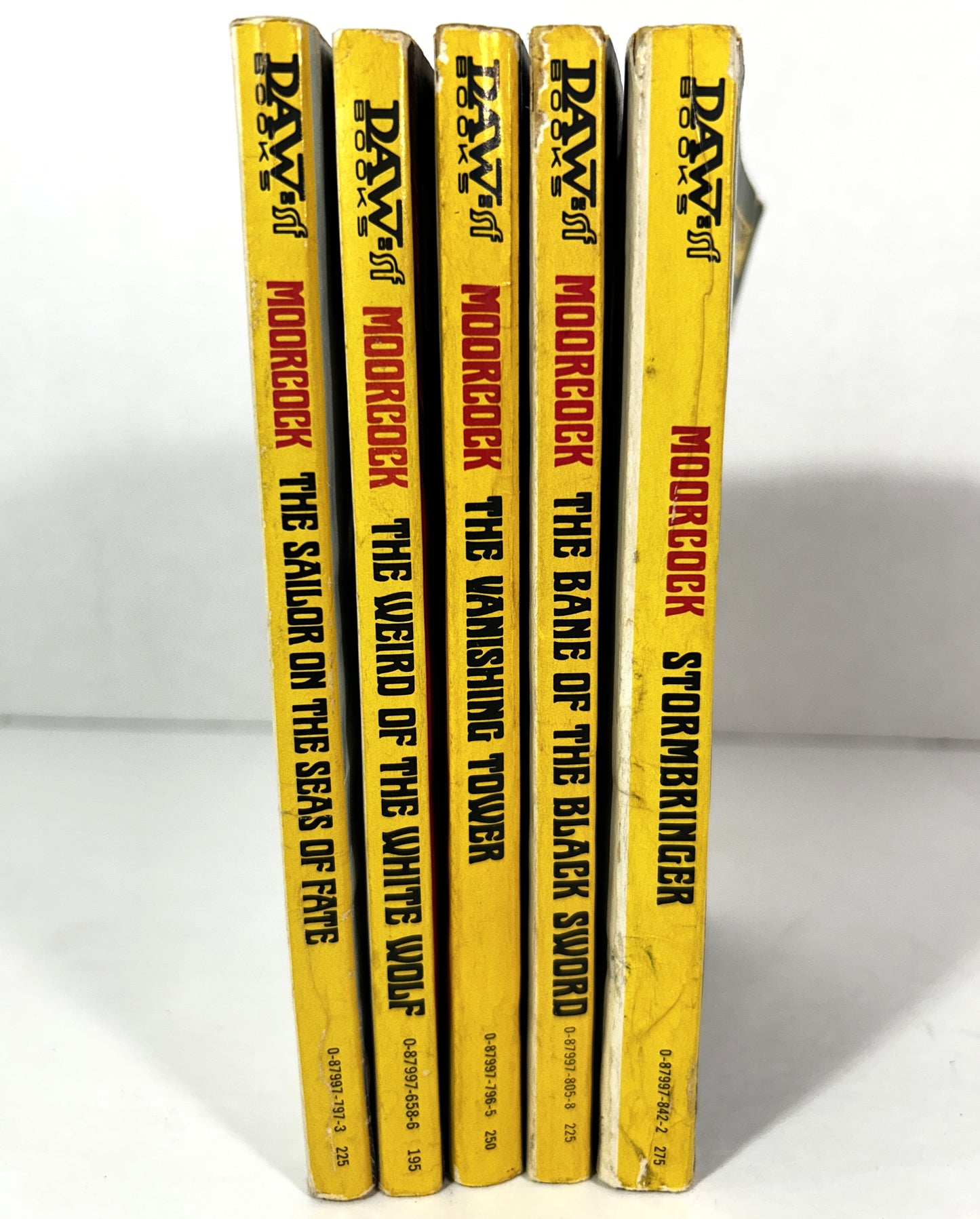 Set of 5 Elric Saga by Michael Moorcock Illus by Michael Whelan 1976-1977 DAW