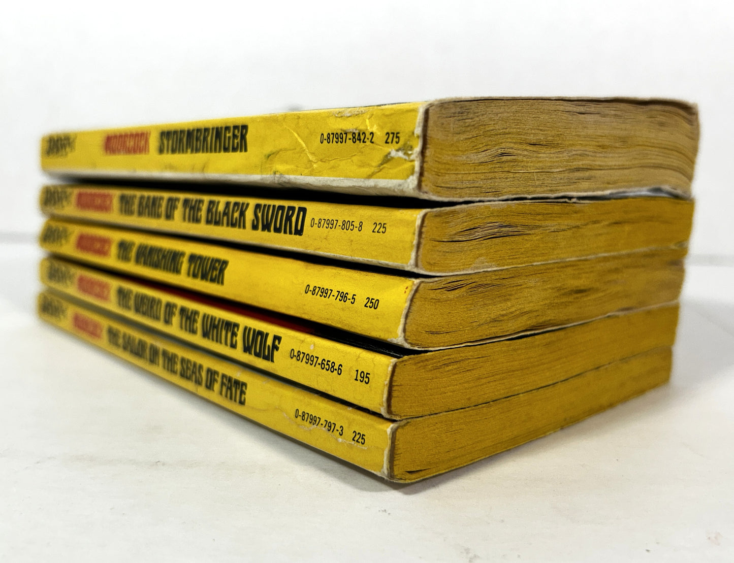 Set of 5 Elric Saga by Michael Moorcock Illus by Michael Whelan 1976-1977 DAW