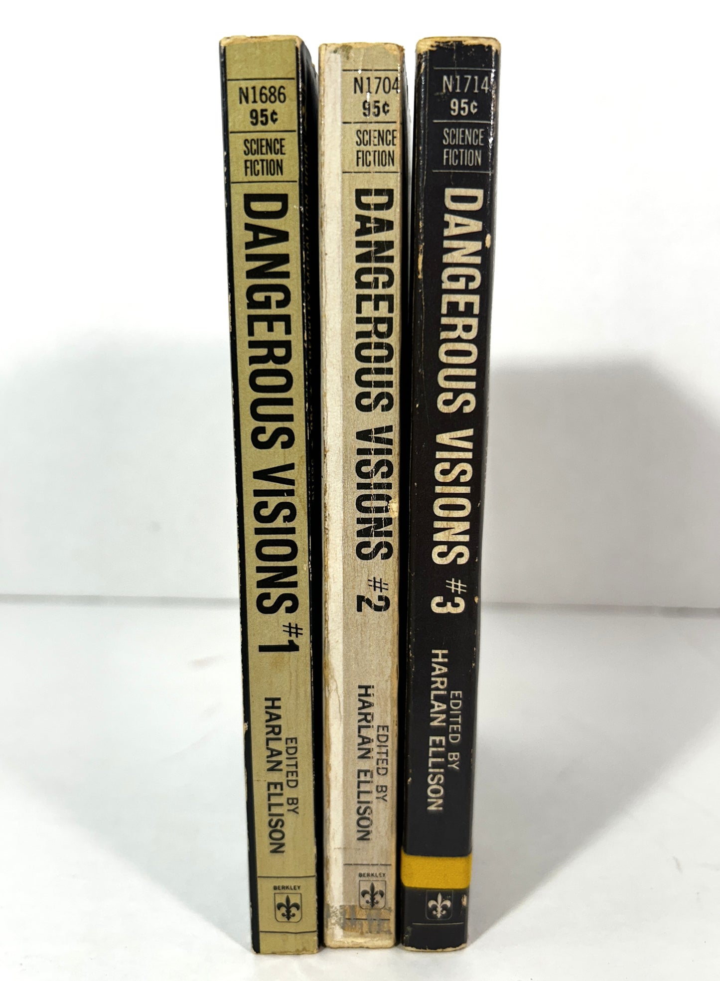 Set of 3 Dangerous Visions edited by Harlan Ellison 1969