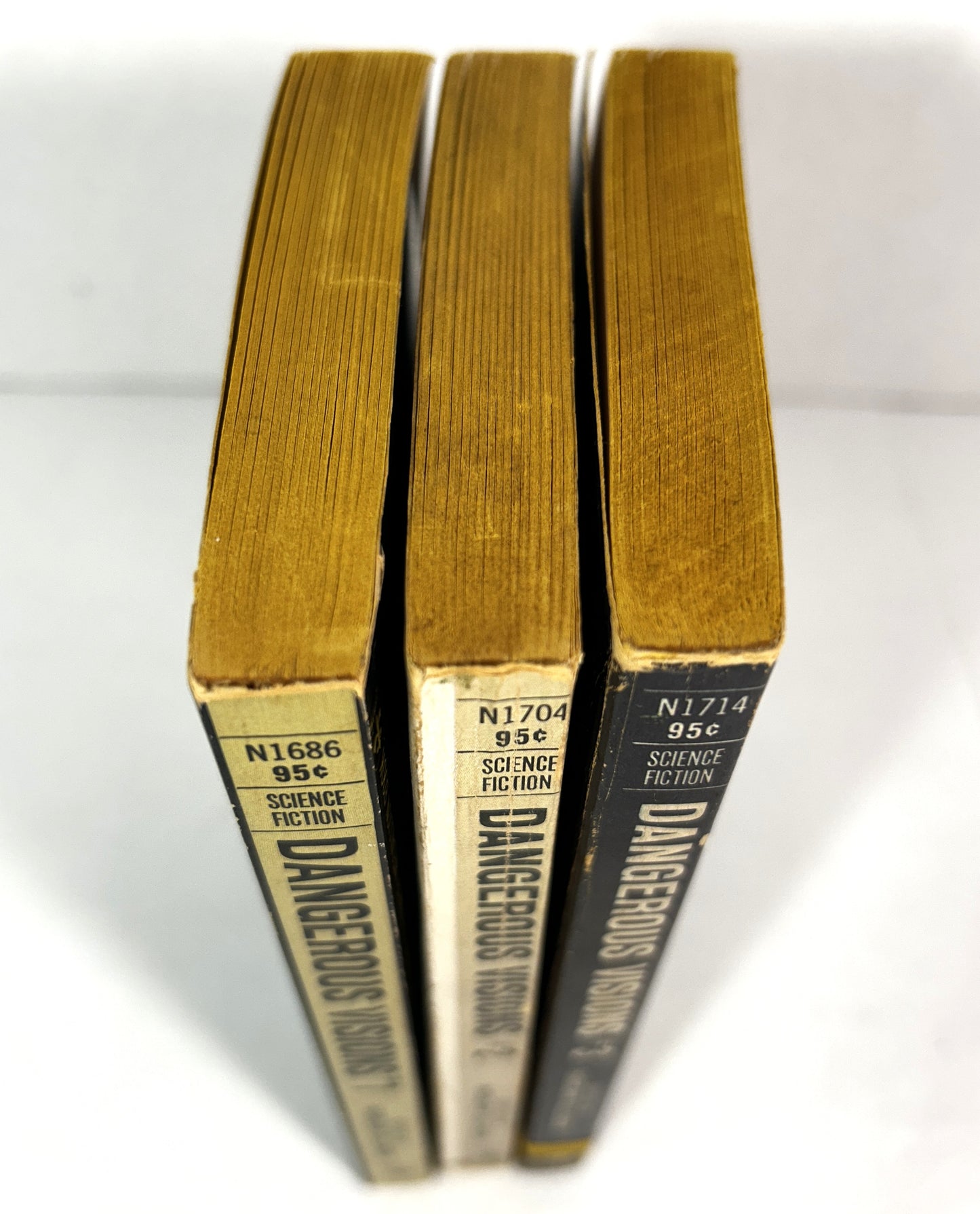 Set of 3 Dangerous Visions edited by Harlan Ellison 1969