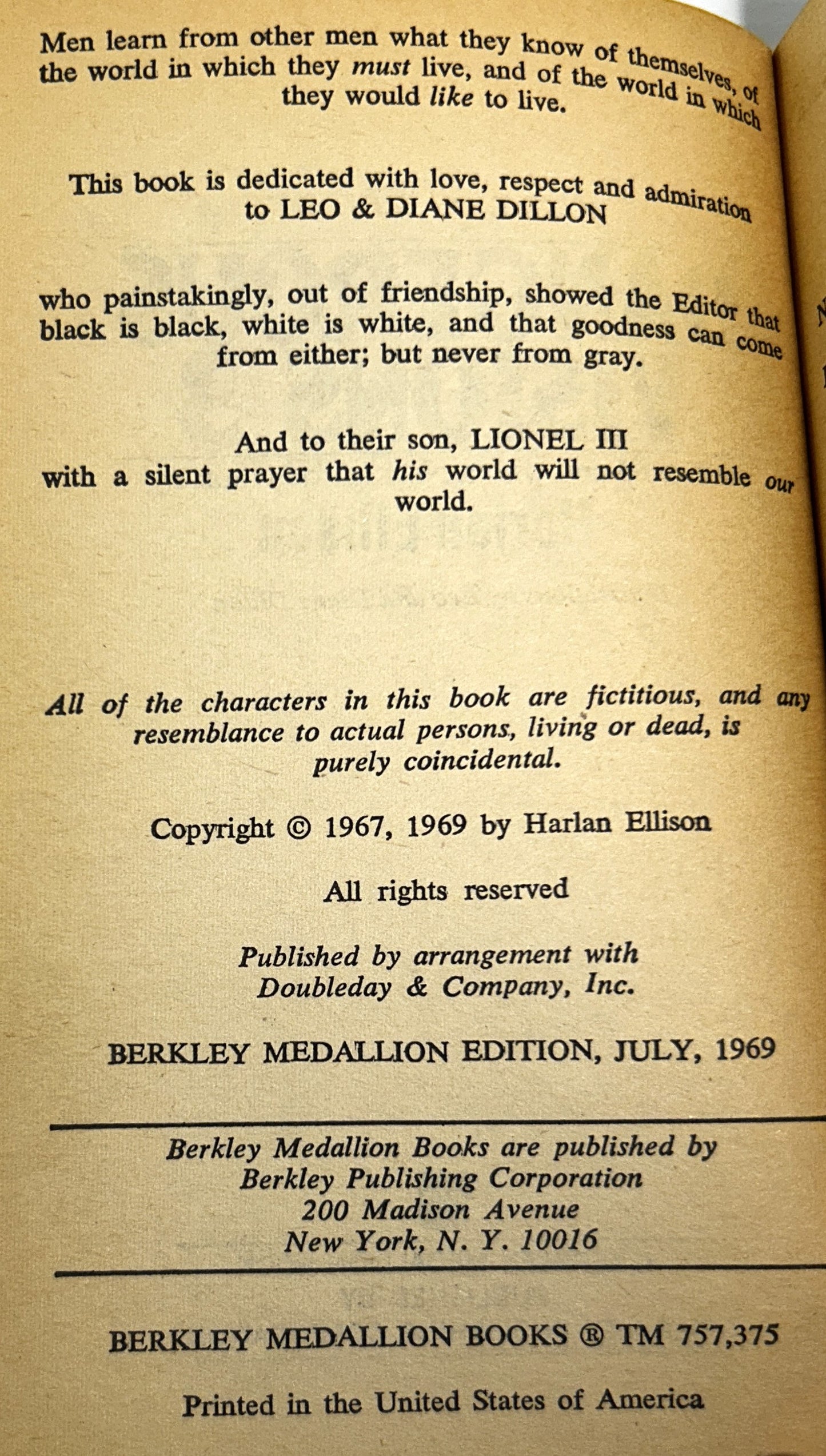 Set of 3 Dangerous Visions edited by Harlan Ellison 1969