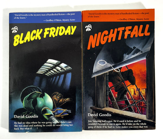 Set of 2 Mysteries by David Goodis 1987 Black Lizard Books