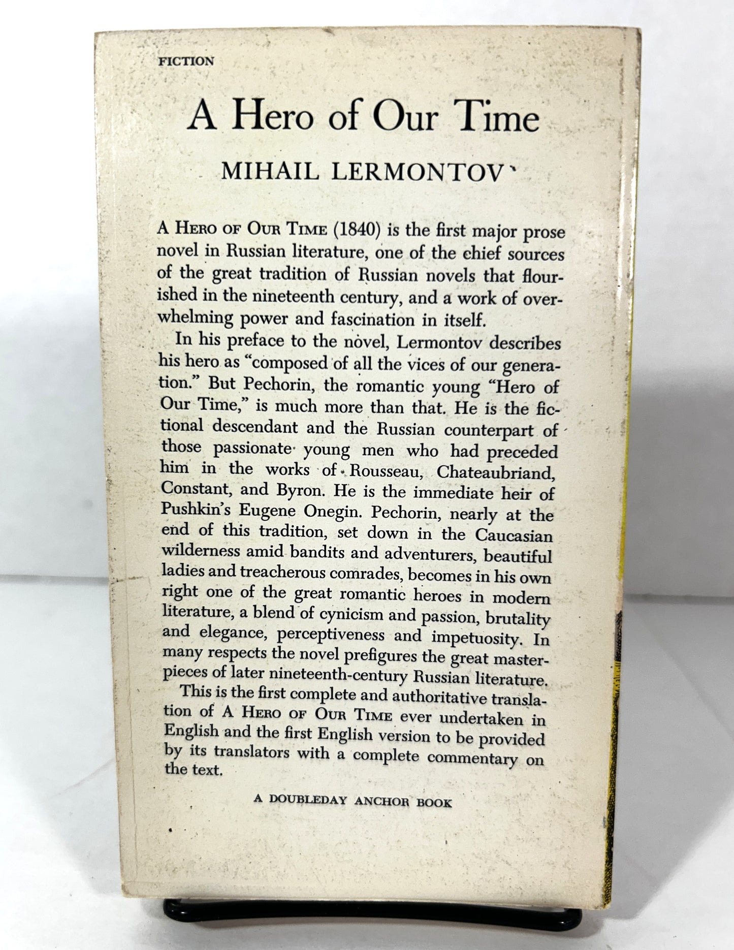 A Hero of Our Time by Mihael Lermontov 1958 1st Anchor Print