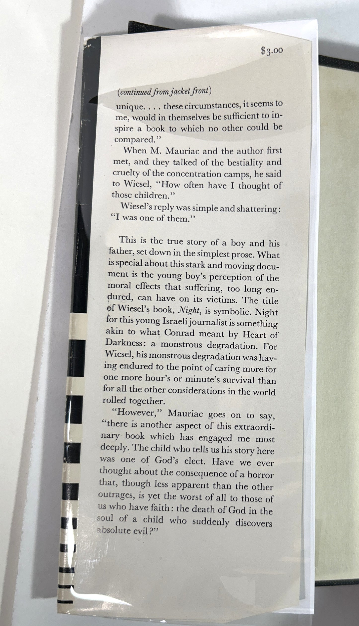 Night by Elie Wiesel 1960 1st Edition