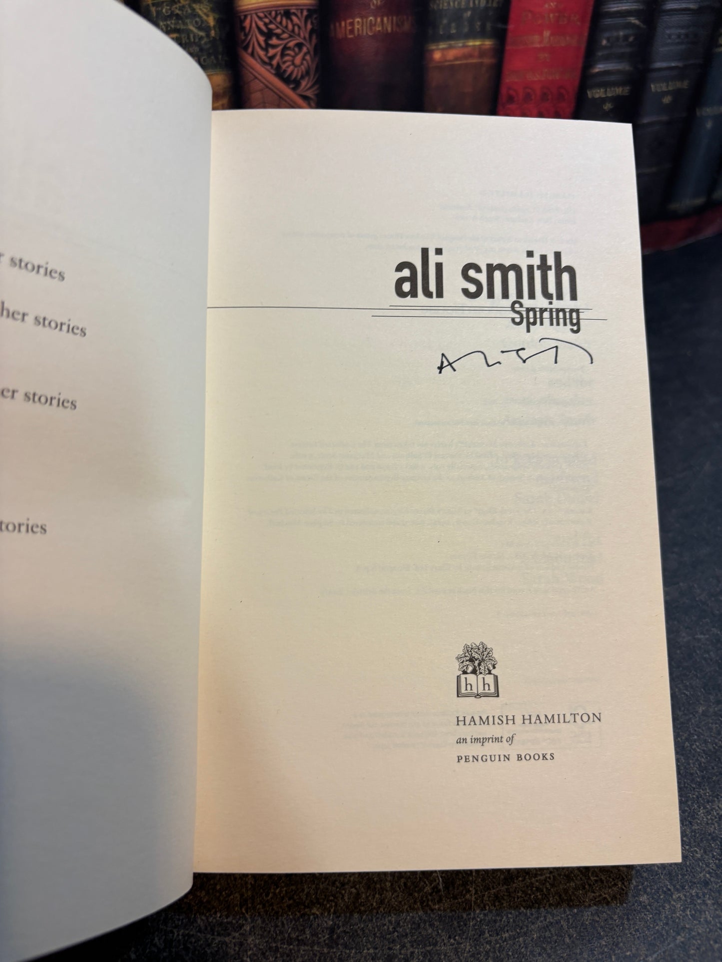 Spring by Ali Smith SIGNED 1st Edition 2019 UK