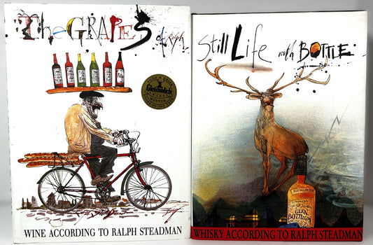 Set of 2 Ralph Steadman Illustrated Hardcovers 1992-1994