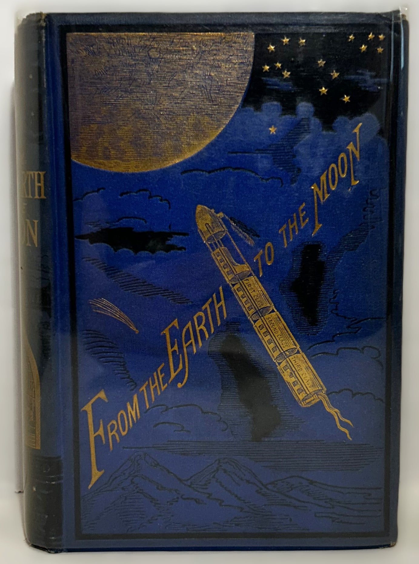 From Earth to the Moon by Jules Verne 1874 Hardcover 1st US Edition Fully Illustrated