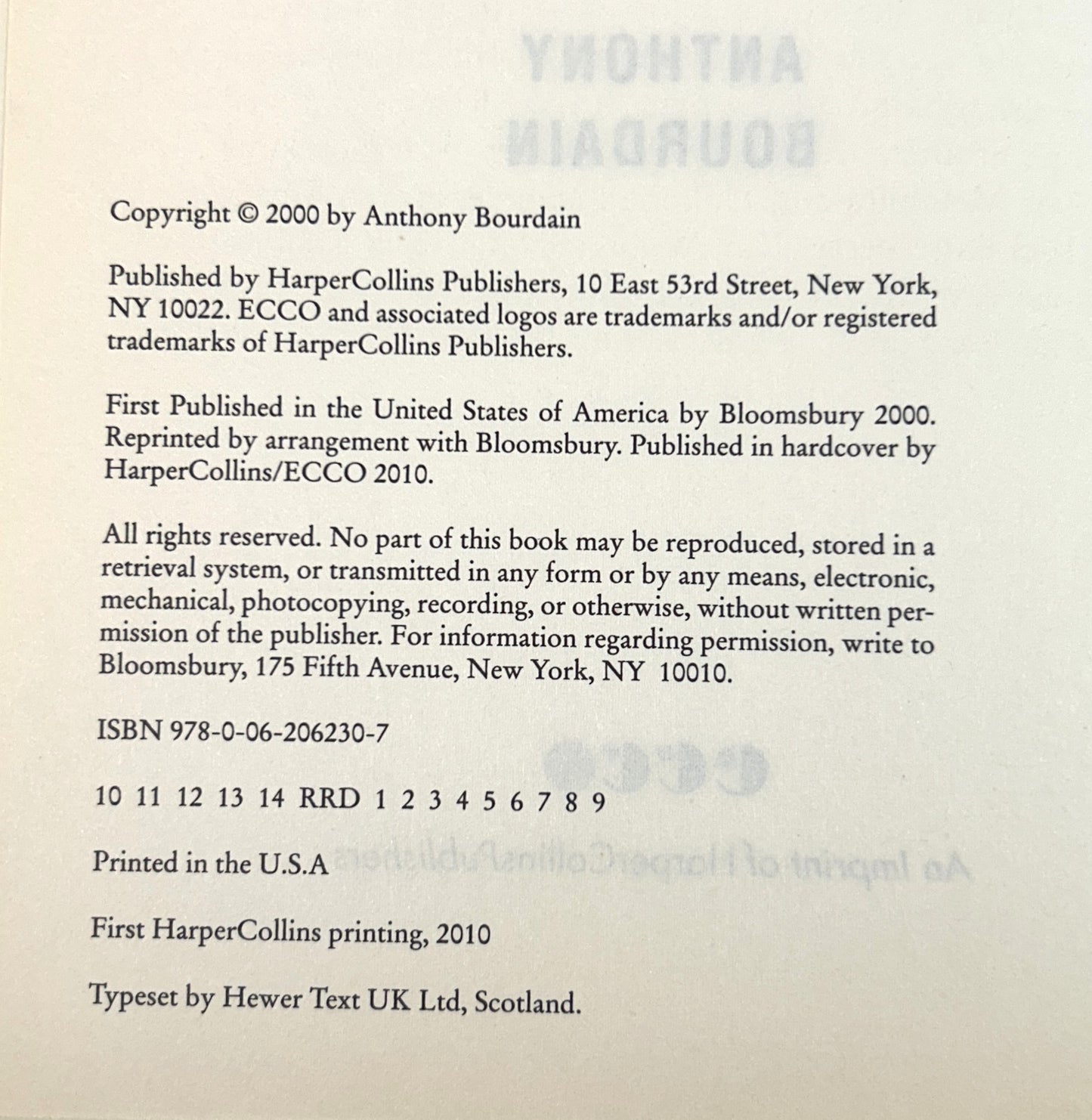 The Bourdain Box by Anthony Bourdain 2000-2010 1 SIGNED