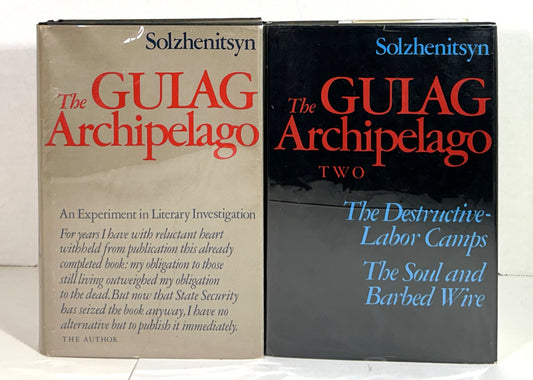 Set of 2 The Gulag Archipelago by Aleksandr Solzhenitsyn 1974-1975
