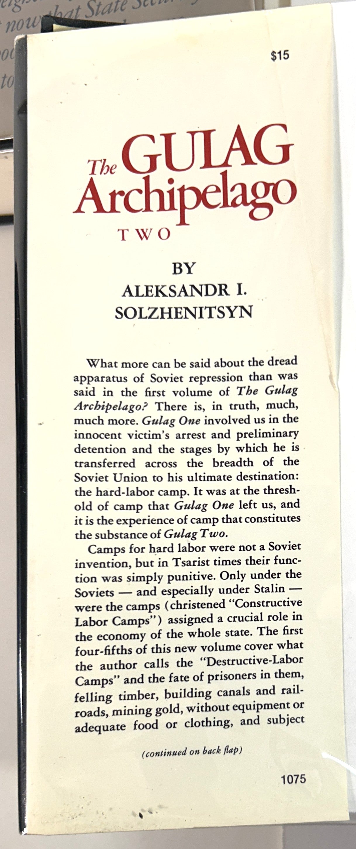 Set of 2 The Gulag Archipelago by Aleksandr Solzhenitsyn 1974-1975