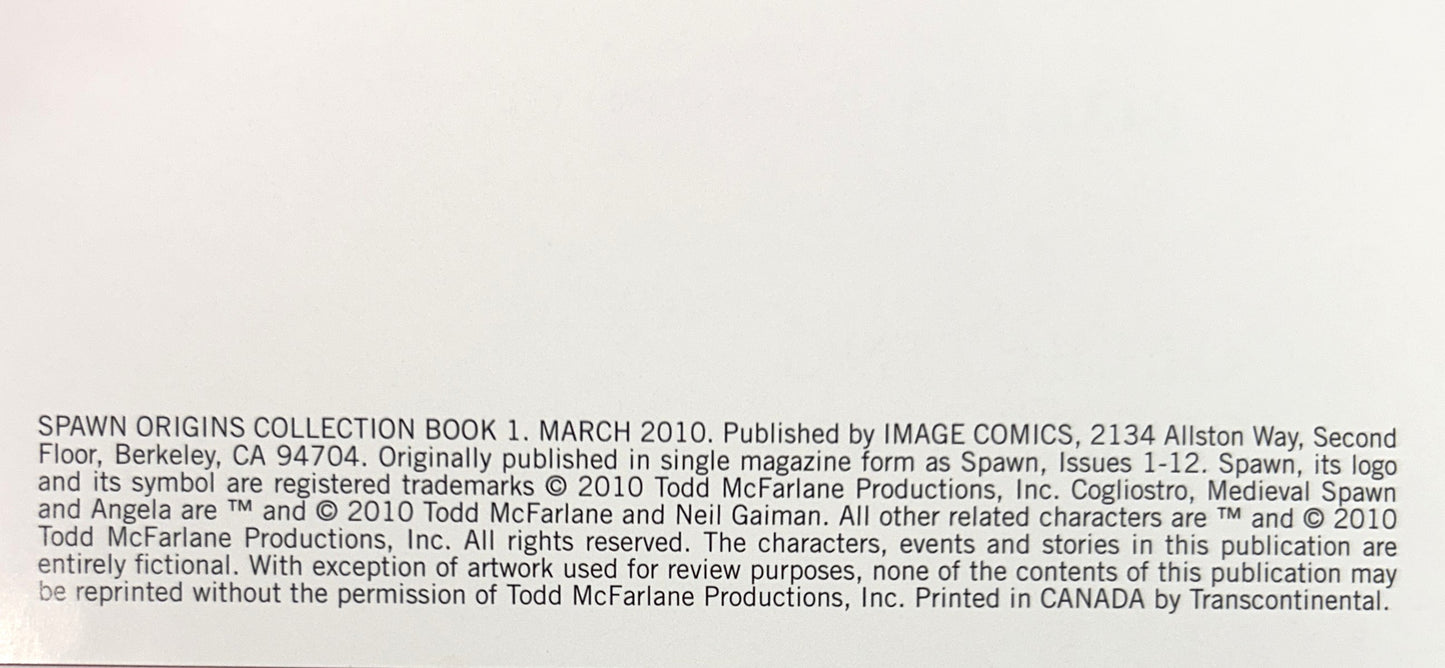 Image Comics: Set of 5 SPAWN: Origins Collection 2010-2012