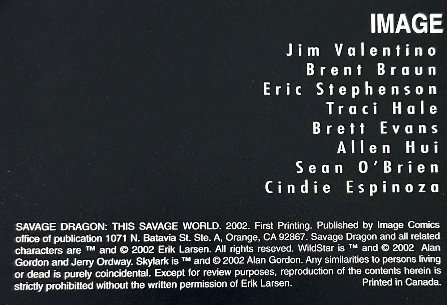 Image Comics: Savage Dragon: The Savage World 2022 SIGNED 1st Printing