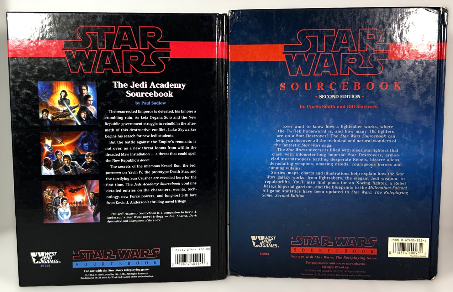 Set of 2 Star Wars Sourcebooks by West End Games 1996