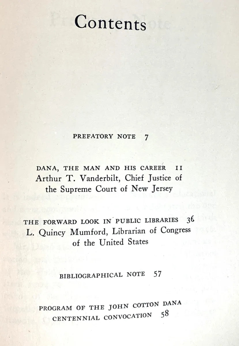 The Centennial Convocation by John Cotton Dana 1957 Vintage