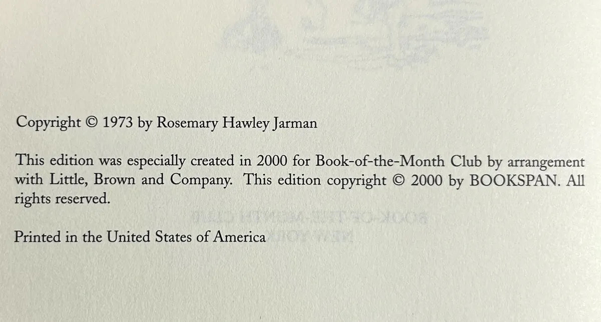 Set of 3 Rosemary Hawley Jarman Novels 2000-2001 Book of the Month